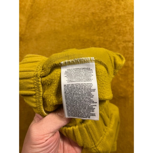 The North Face Women‎ S Yellow Sweat Shorts Pockets Elastic Waist - Picture 9 of 10